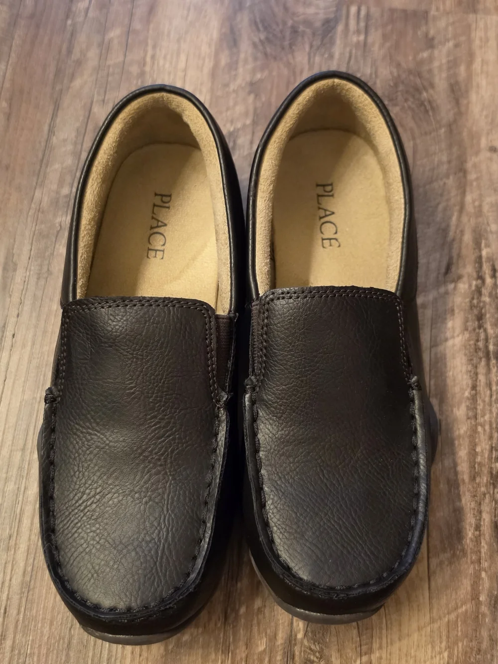 The Children's Place Boys Black Slip On Loafers Dress Shoes Size 3 Youth